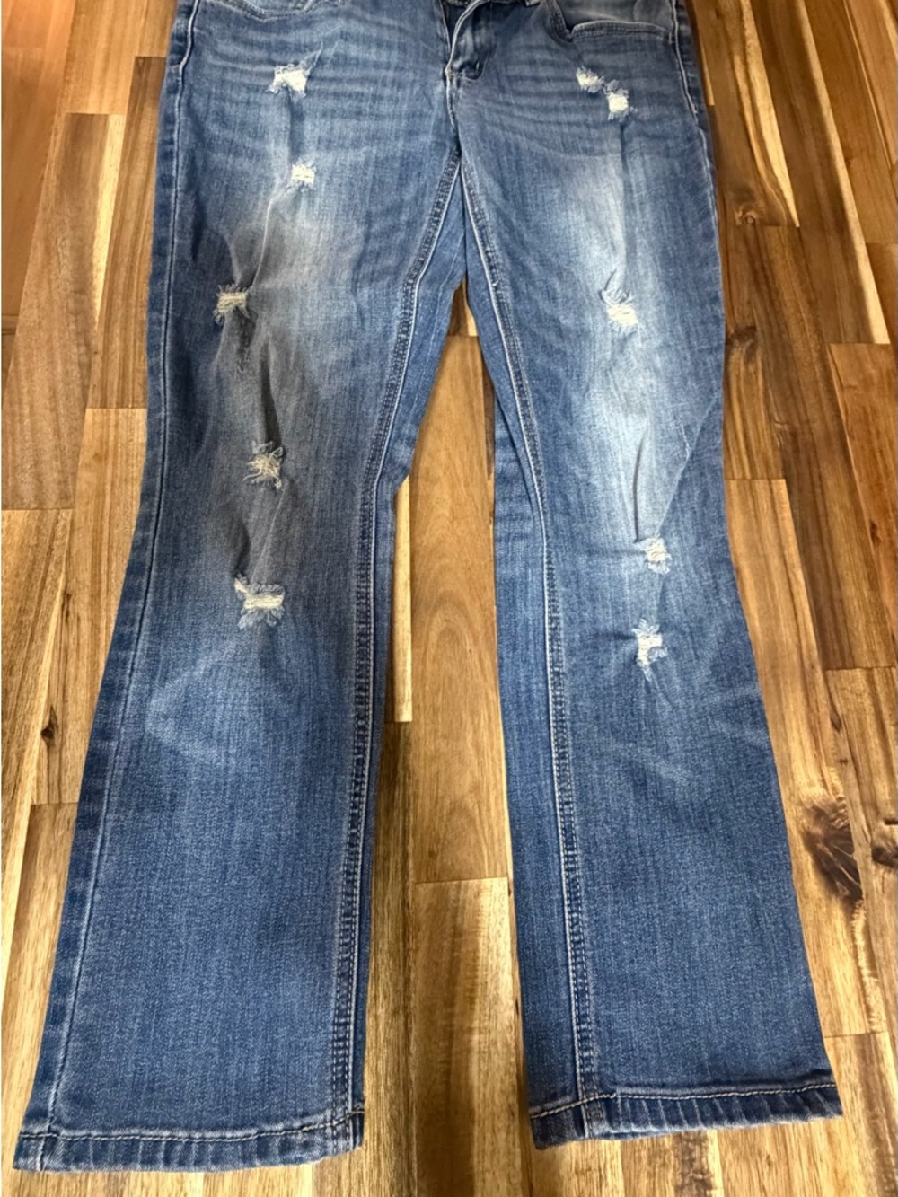 SO Distressed Flared Jeans capris - Blue
